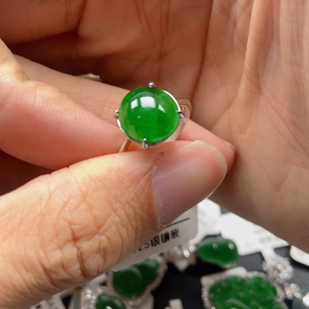 翡翠银S925镶嵌颈饰