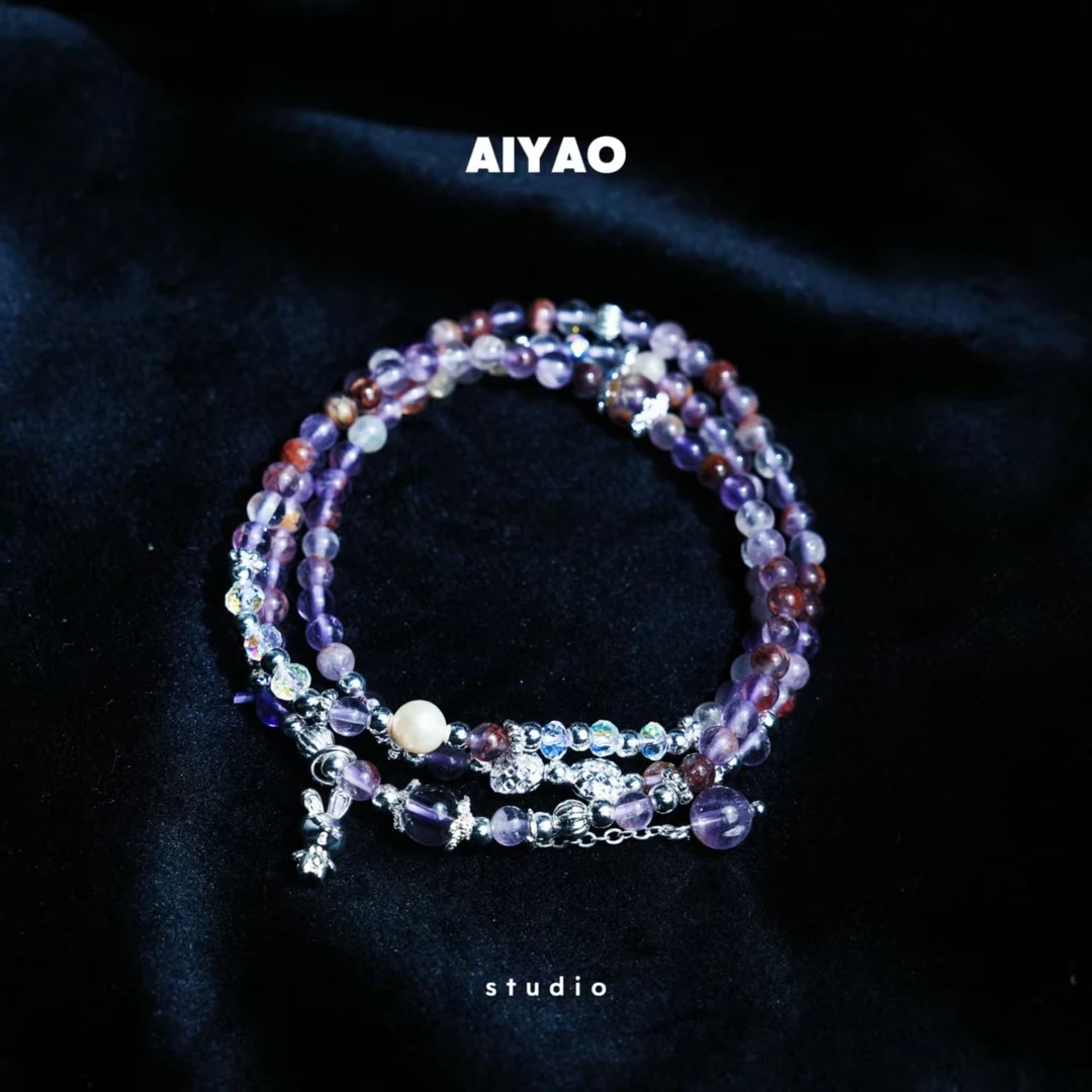 合金手链 【AIYAO】三圈小兔手串A54