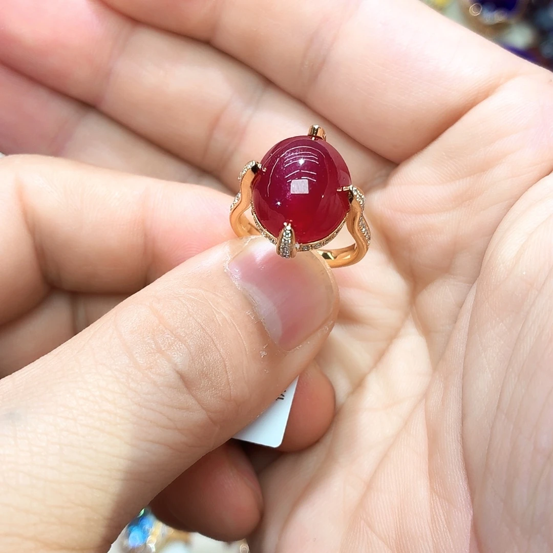 3****20克拉红宝石戒指红宝石（处理）