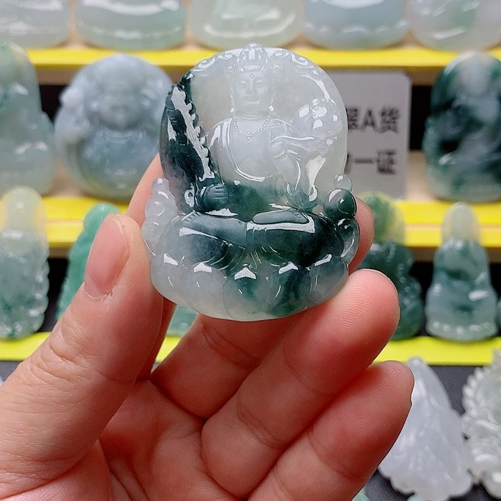 高***L翡翠未镶嵌吊坠(不含链)虚空藏菩萨