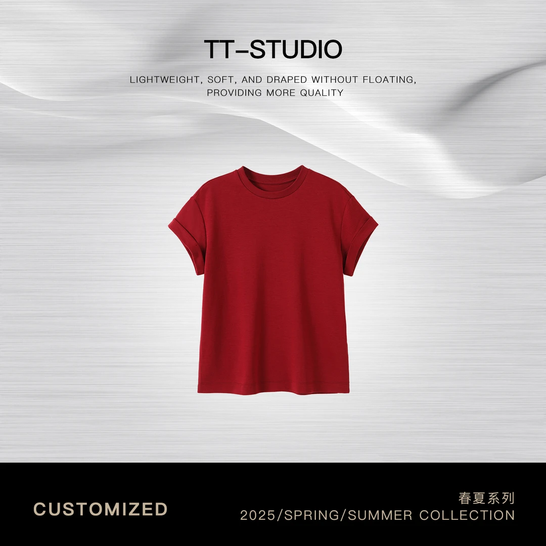 TT【红宝石】春夏坎肩短袖新款别致圆领T恤上衣TT-DBG1518