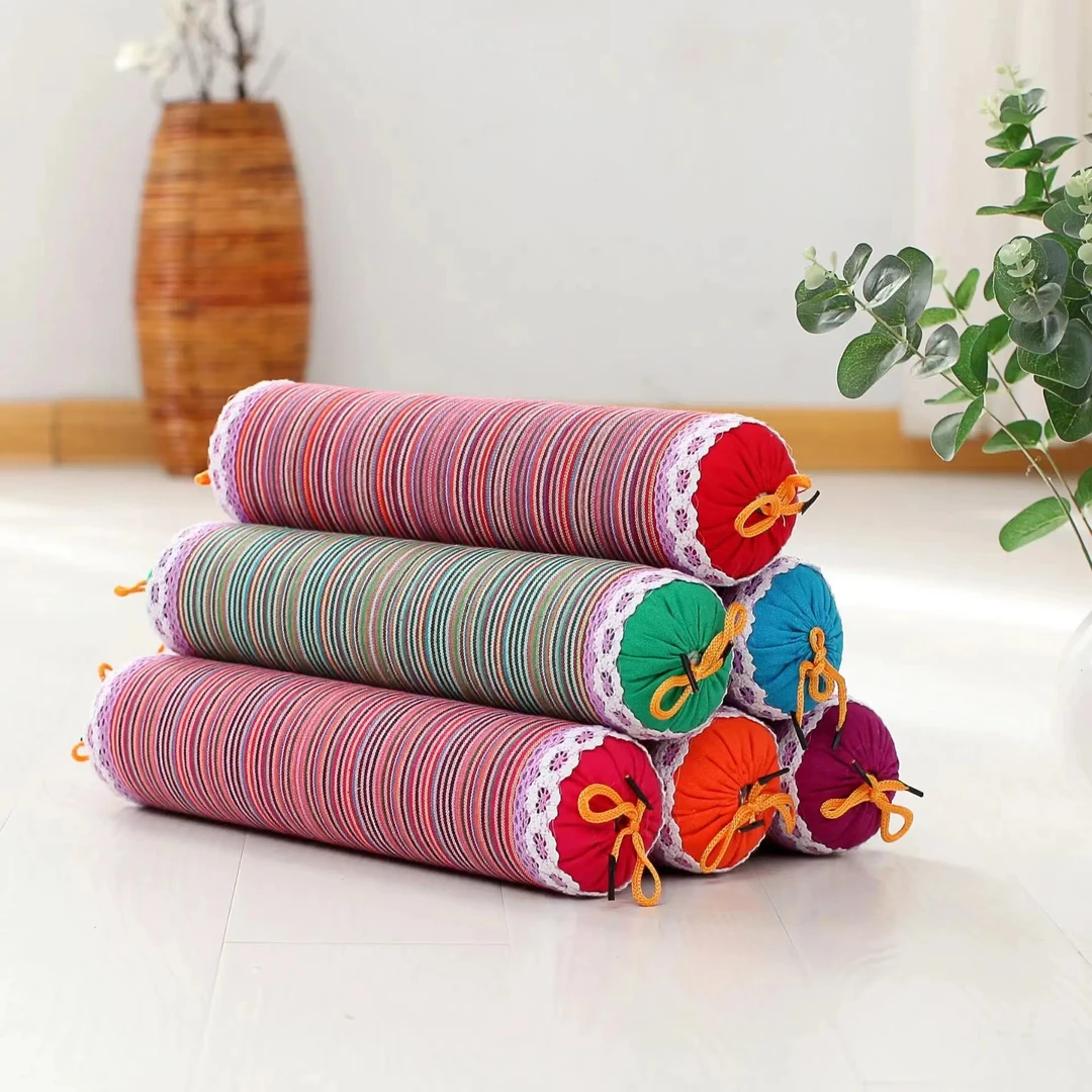 【星然童装护颈枕头头枕圆形】直播间福利产品荞麦枕颈椎枕老粗布