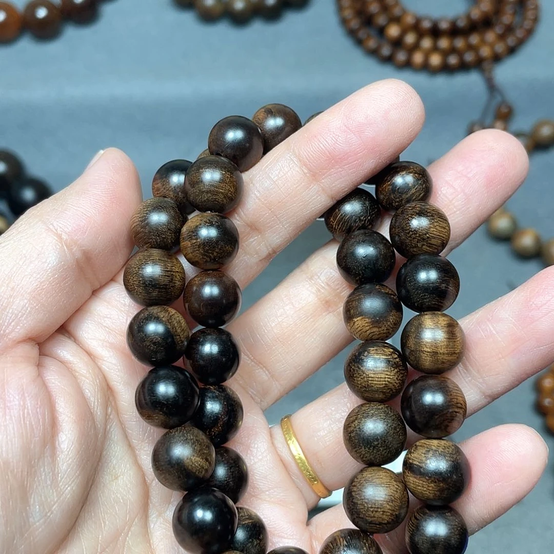 沉香手串无*白棋瘤疤1.0