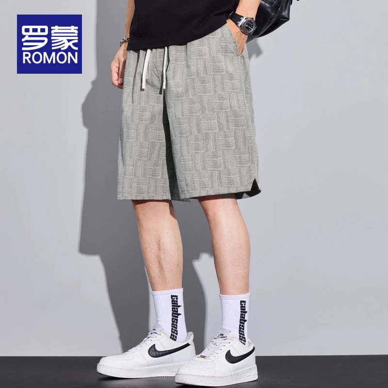 罗蒙男士休闲短裤2025新款夏季宽松直筒夏季薄款百搭五分运动裤男