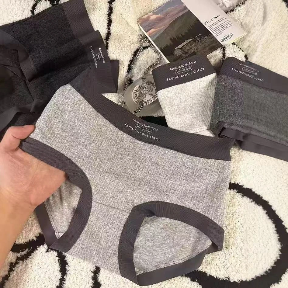 【小熊】6090亲肤柔软舒适新款春夏四度灰女内裤