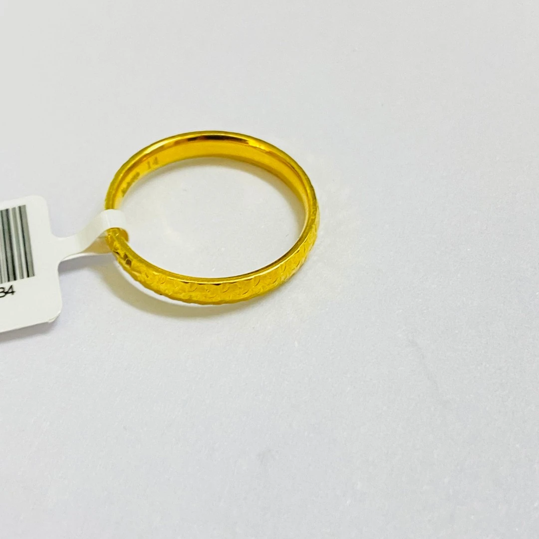 旺旺金选 足金999 碎碎冰戒指14#  2.01