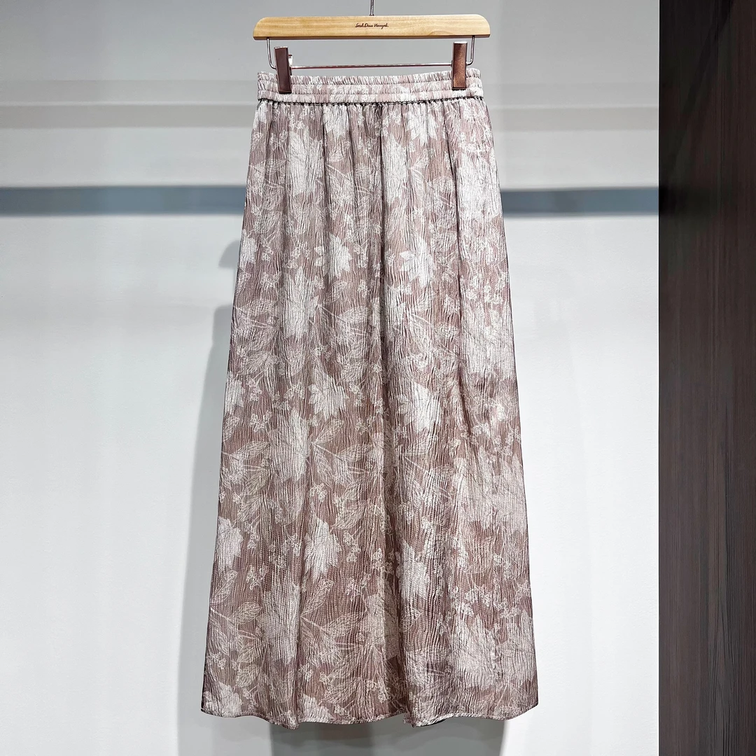 【萨拉迪恩】桑蚕丝高腰时尚百搭气质半裙