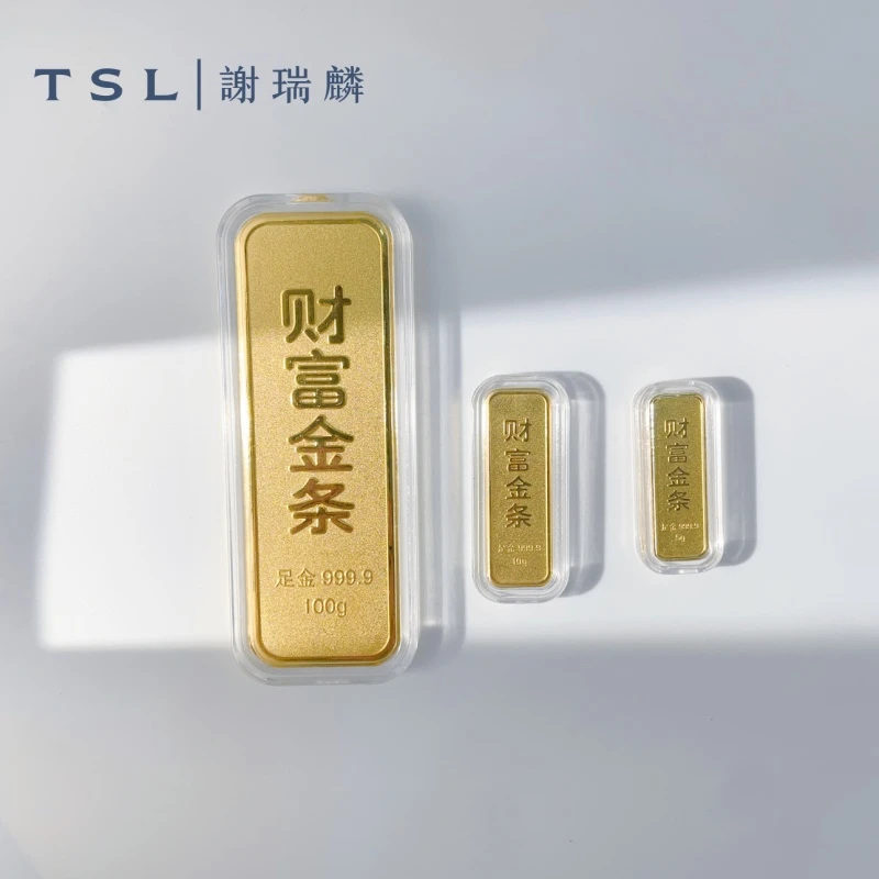 TSL/谢瑞麟计价黄金足金9999发财实心福利投资纪念财富金条