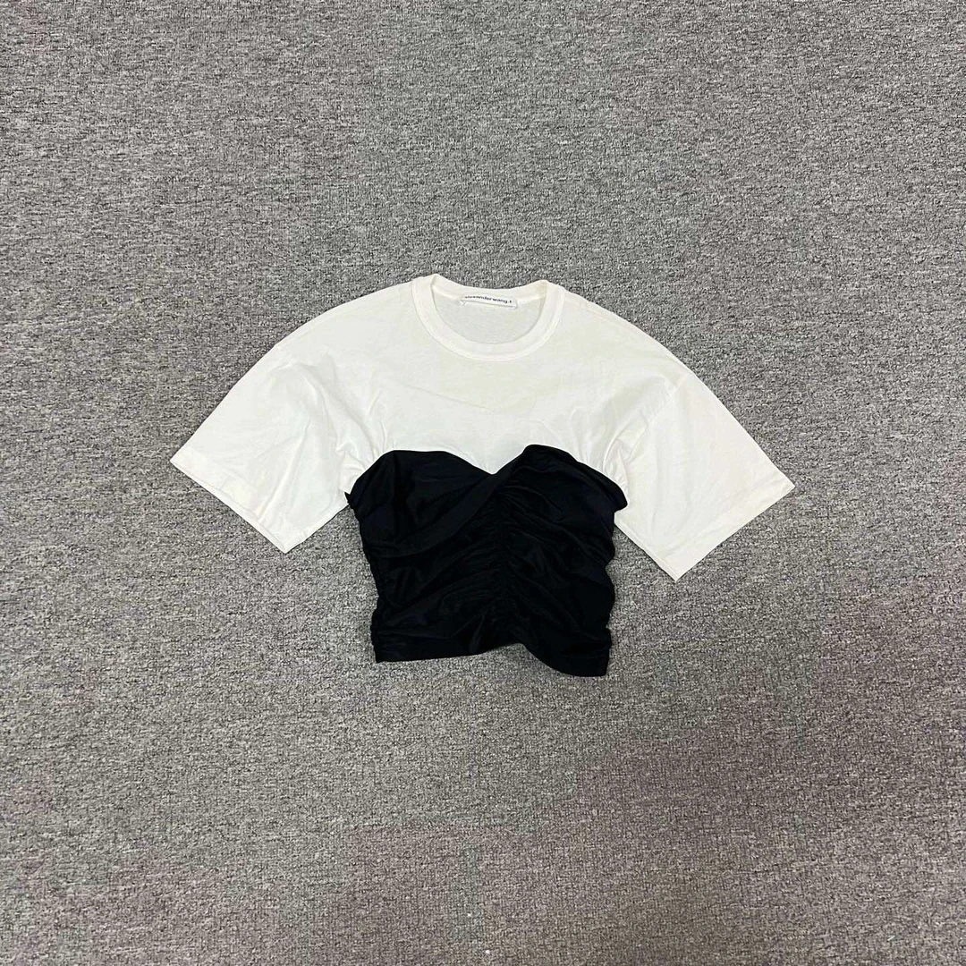 99新 Alexander McQueen/亚历山大·麦昆 大王 拼接 短袖xs码