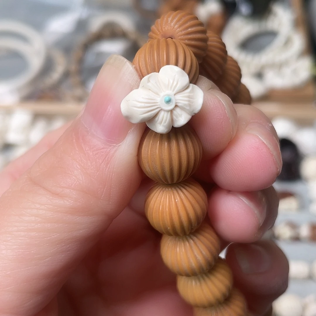 猛犸象牙手串/手链/手镯蔷薇花