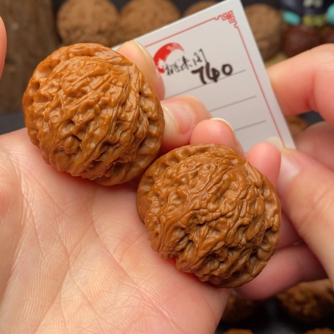 把件文玩核桃740号38球白