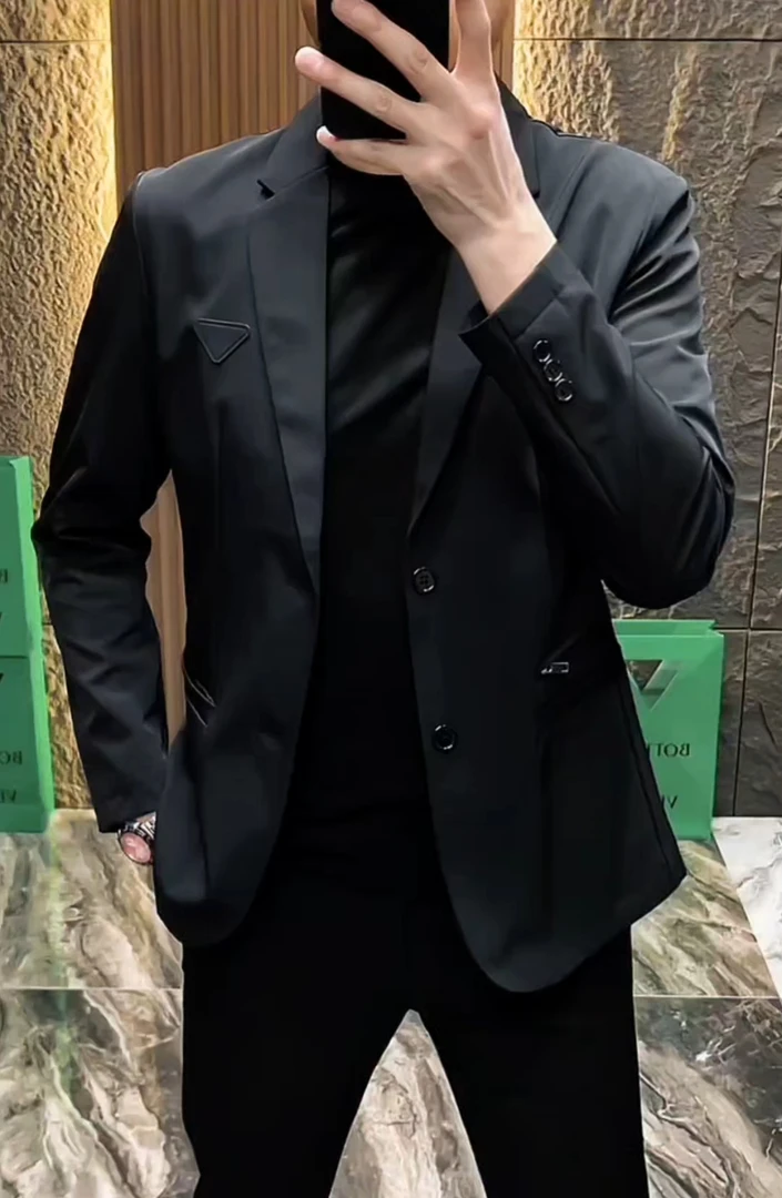 1398春秋季男士新品轻奢欧货休闲西服外套舒适百搭时尚大方帅气潮