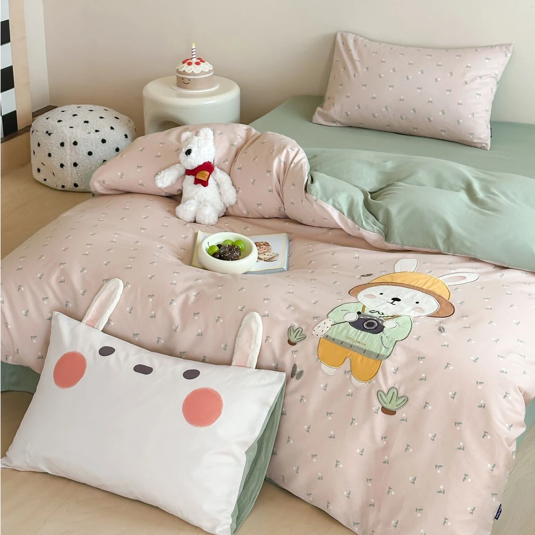 【Babyhouse】全棉四件套A类母婴级贴布绣三件套套件柔软透气可爱