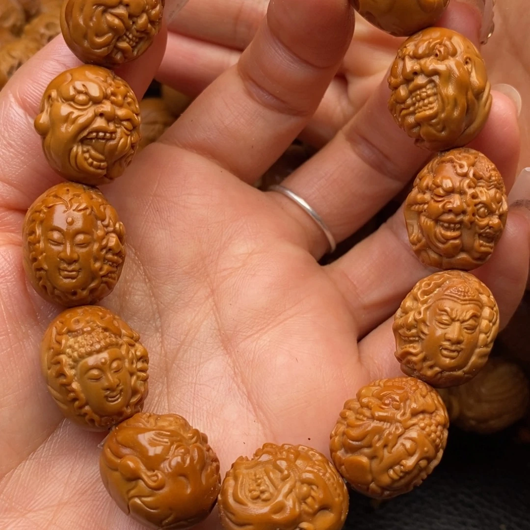 橄榄核手串千面恶僧三面佛