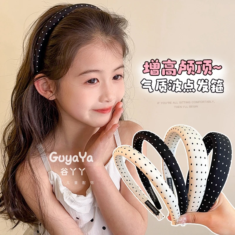 儿童波点海绵发箍女童气质高颅顶显脸小女孩头箍头饰发卡发捆发饰