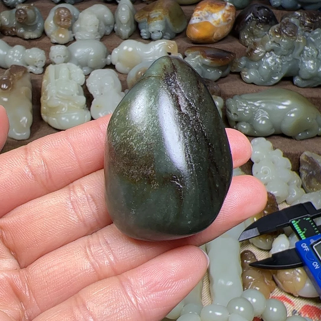 和田玉挂件未镶嵌茶*心