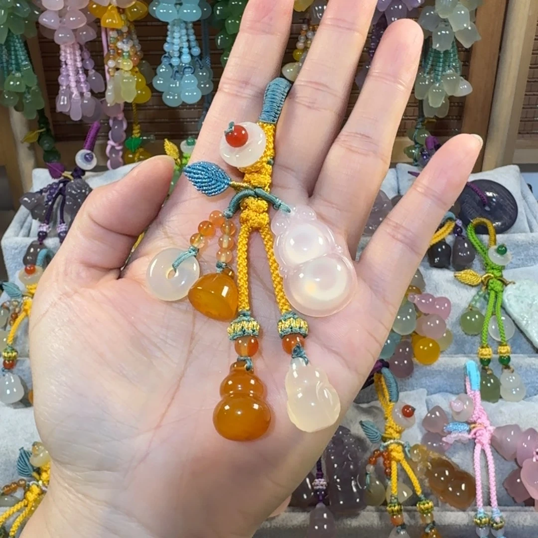 未镶嵌钥匙挂件玛瑙/玉髓