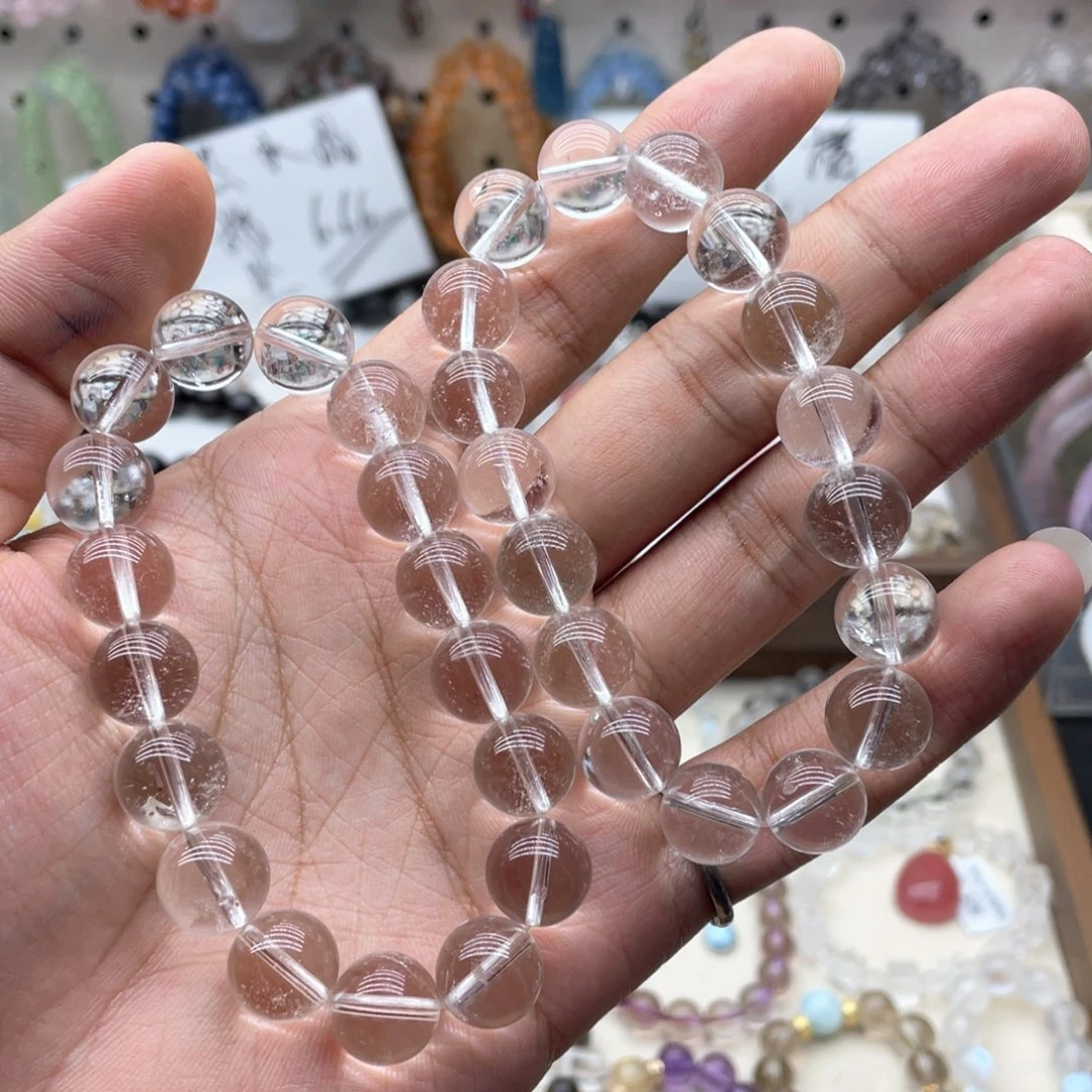 水晶未镶嵌手链12咪满天星白水