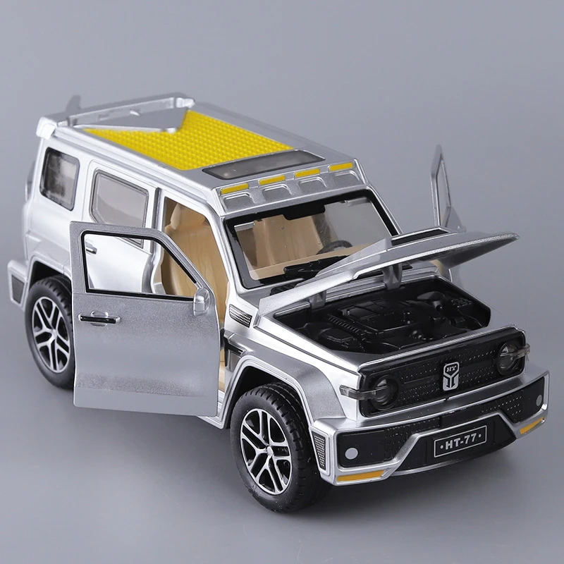 大号声光玩具车儿童音乐惯性耐摔城市越野车模四开门