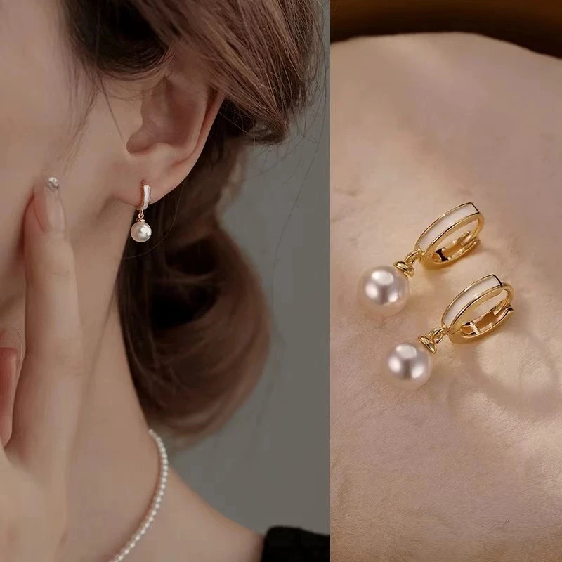法式轻奢小众珠珠耳扣女设计感耳饰新款爆款气质优雅时尚高级感女