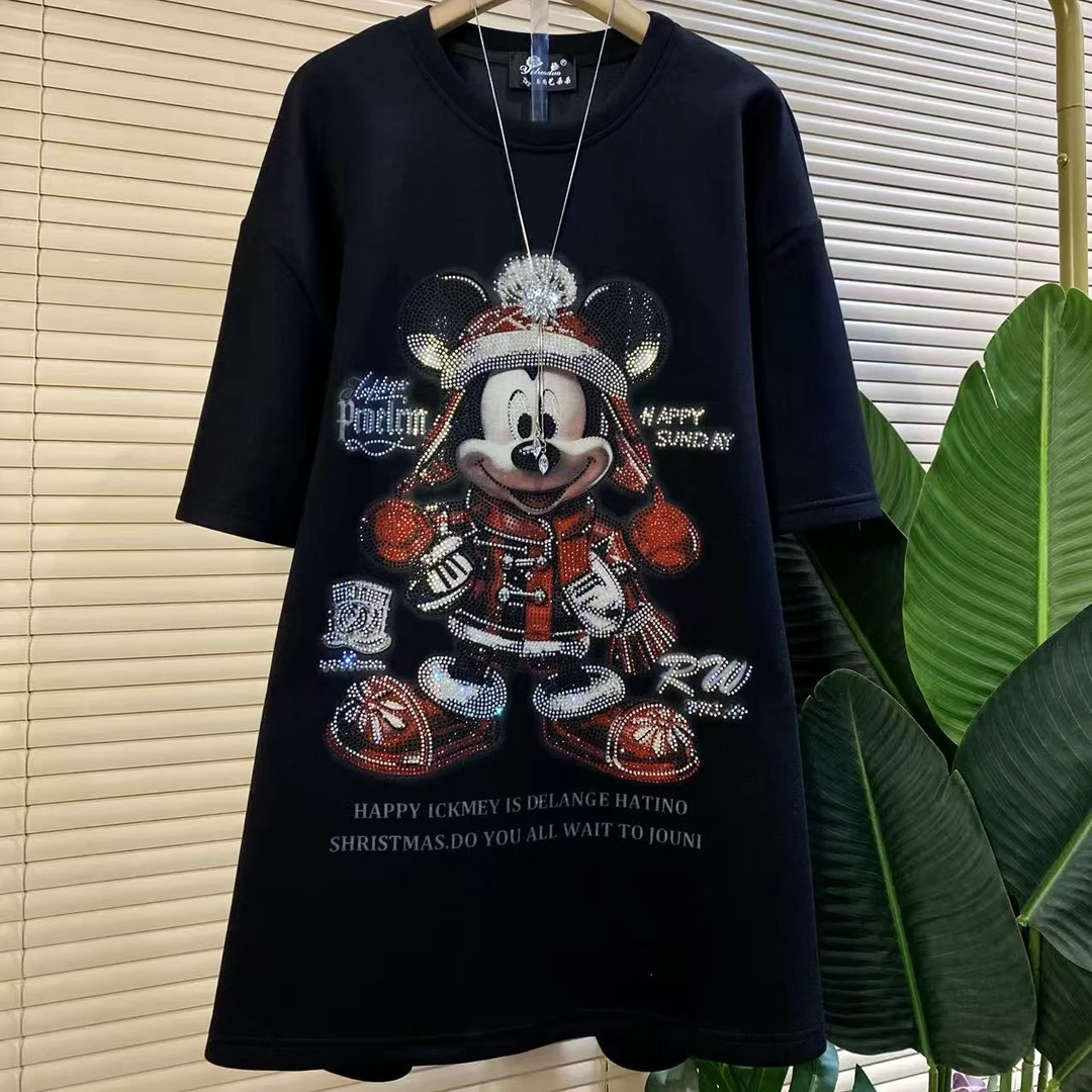 Y-85402胖mm欧货时尚新款重工卡通设计款减龄大衫