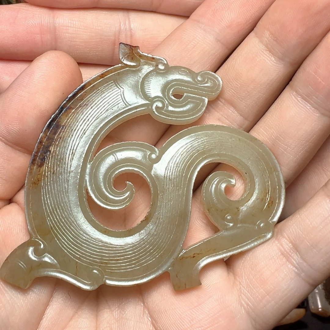 红***背摆件和田S龙124423