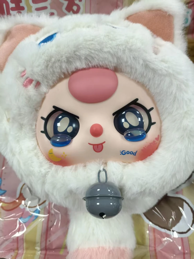 （捡漏明盒）娃三岁招财猫拉链包系列毛绒盲盒潮玩摆件挂件