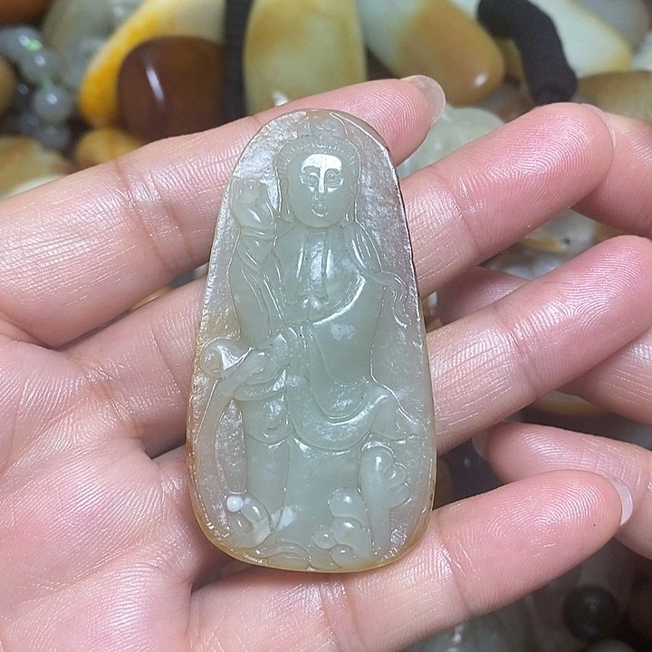 和田玉未镶嵌挂件