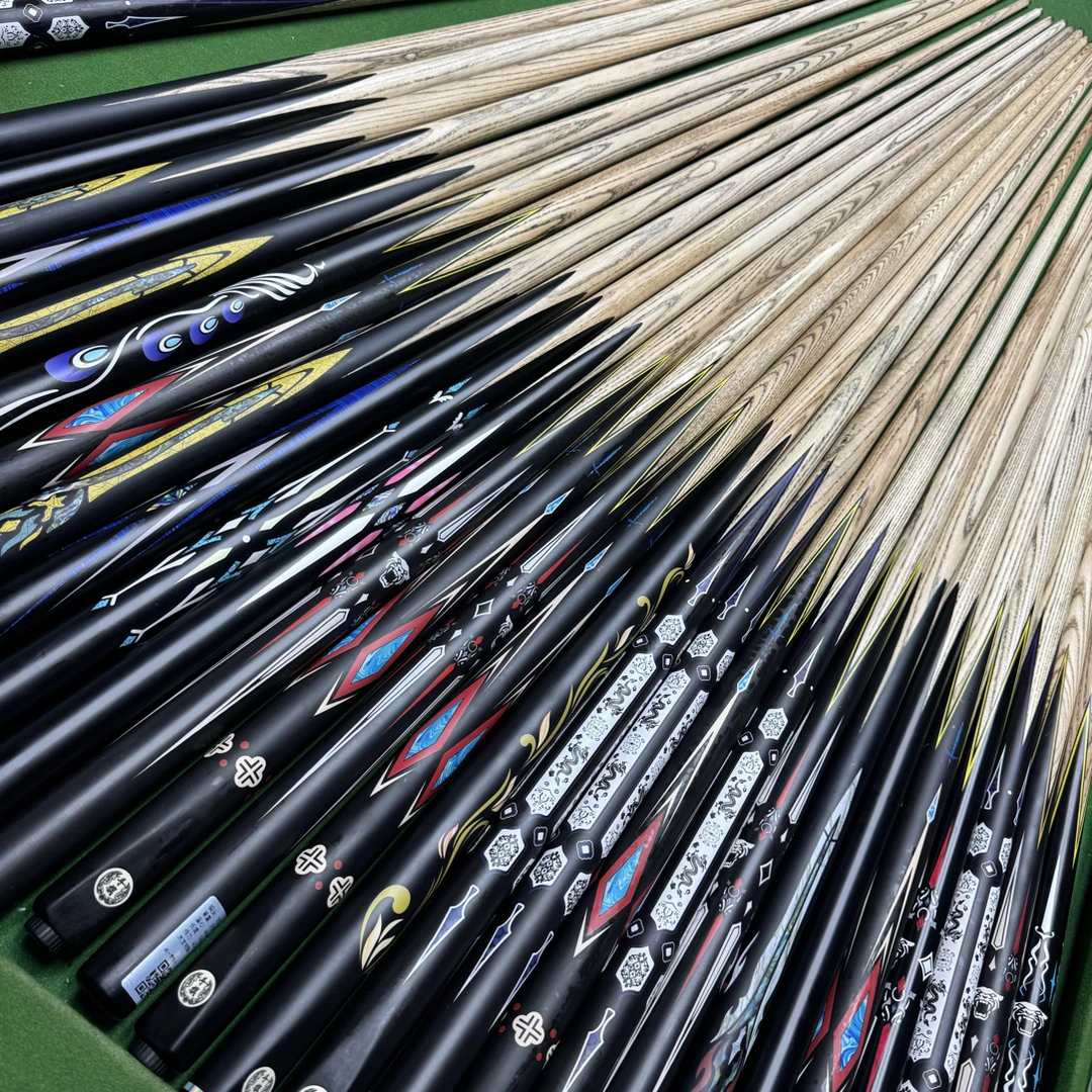 台球杆手工打造小头杆中式黑八入门系列单节水标杆公杆台球杆