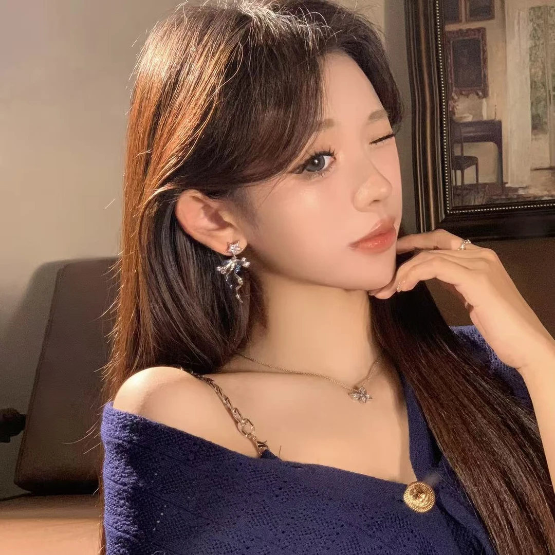 FULL GIRLISH耳环01929星星蝴蝶结耳钉耳饰