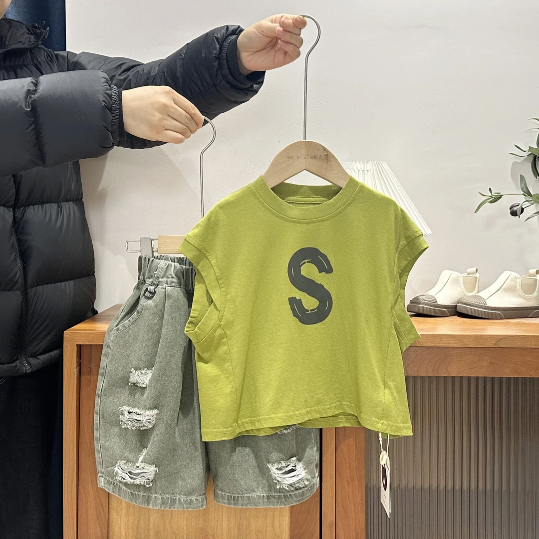 【S无袖T】儿童夏季设计款 S 宽松无袖T恤90722