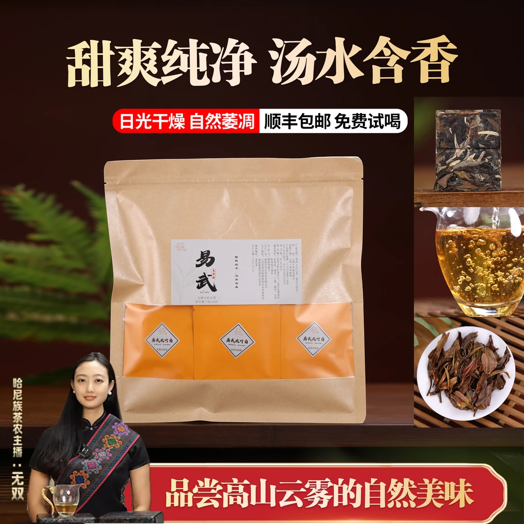 2024年 易武大叶白茶【甜爽纯净，汤水含香】焖泡煮均可7g*16片