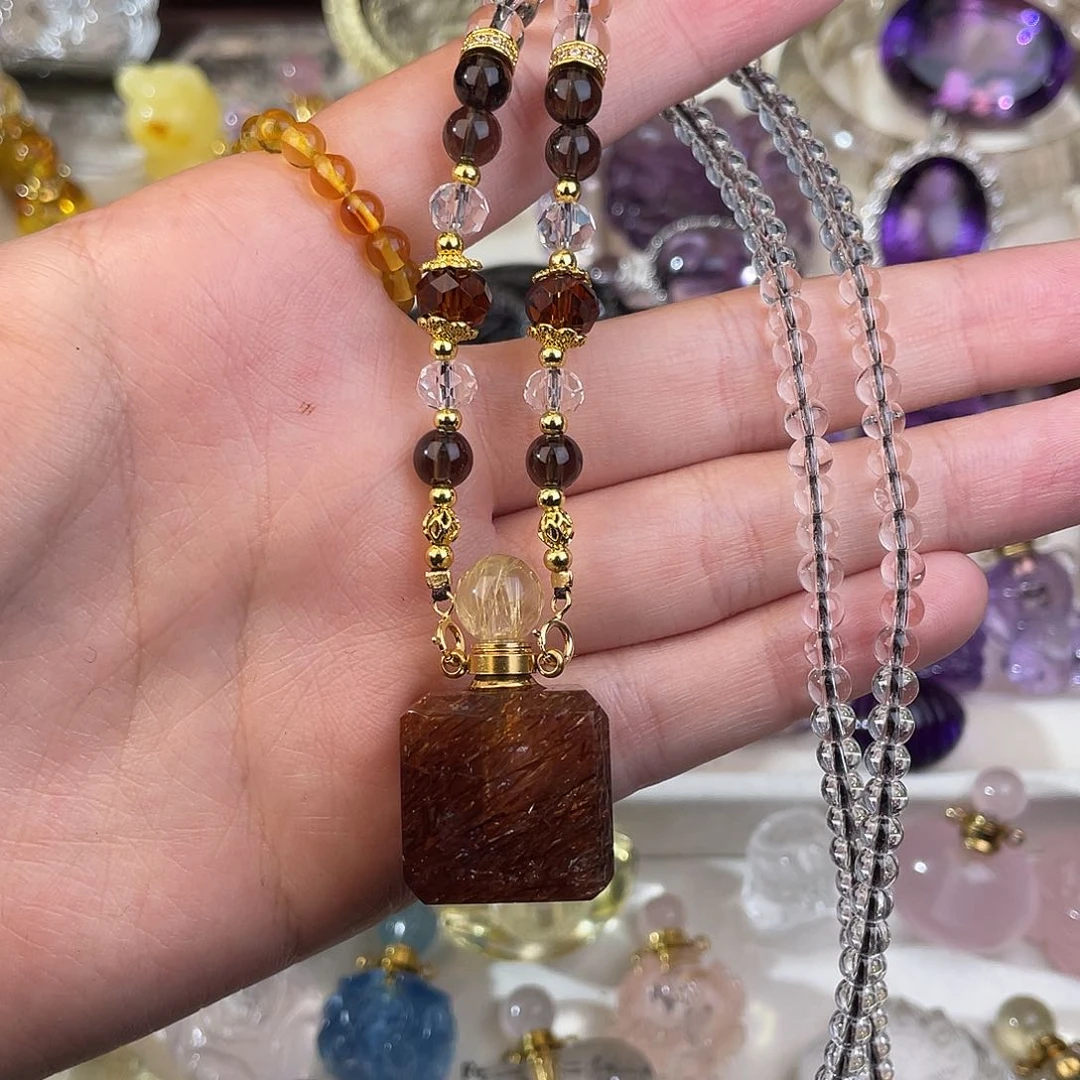 紫晶颈饰未镶嵌圈****6天然水晶吊坠823