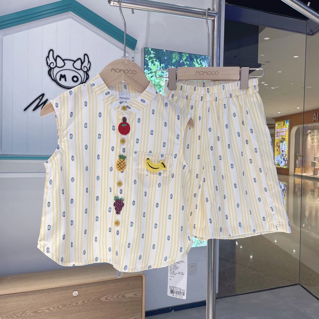 MOMOCO夏季男童立体水果无袖套装潮流休闲套装77230578327