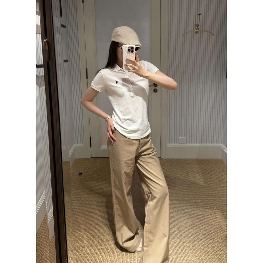 UTWU小敏「老钱调调」亚麻绵羊毛混纺排扣休闲老钱风直筒裤S25K1039