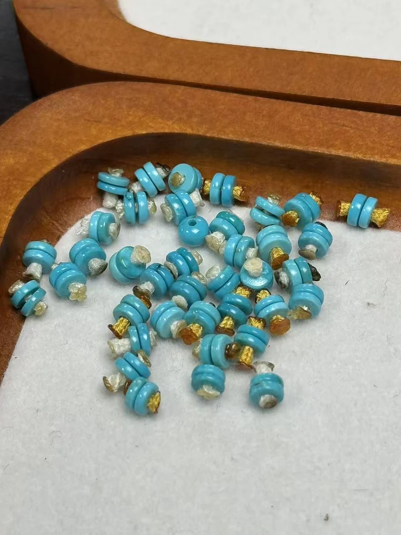 绿松石卡5mm隔片一对，一物一证有质检 多样性发货