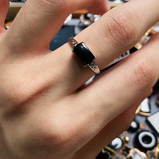 翡翠银S925镶嵌戒指