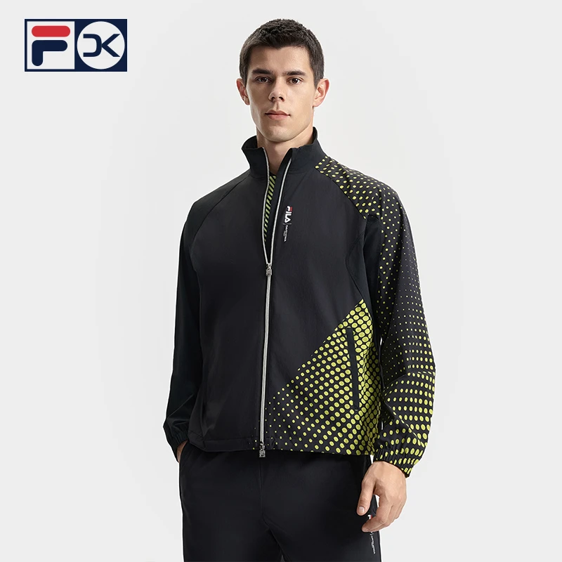 Fila/斐乐男【宽松圆点网球外套】秋季新款立领运动上衣A11M523706F