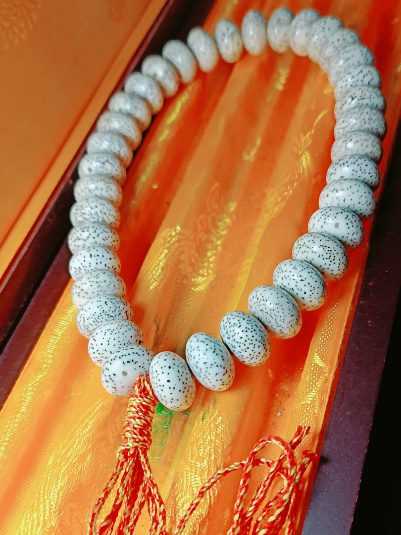 海南星月菩提籽大手持36颗原生顺白苹果珠男女士手串高密高瓷