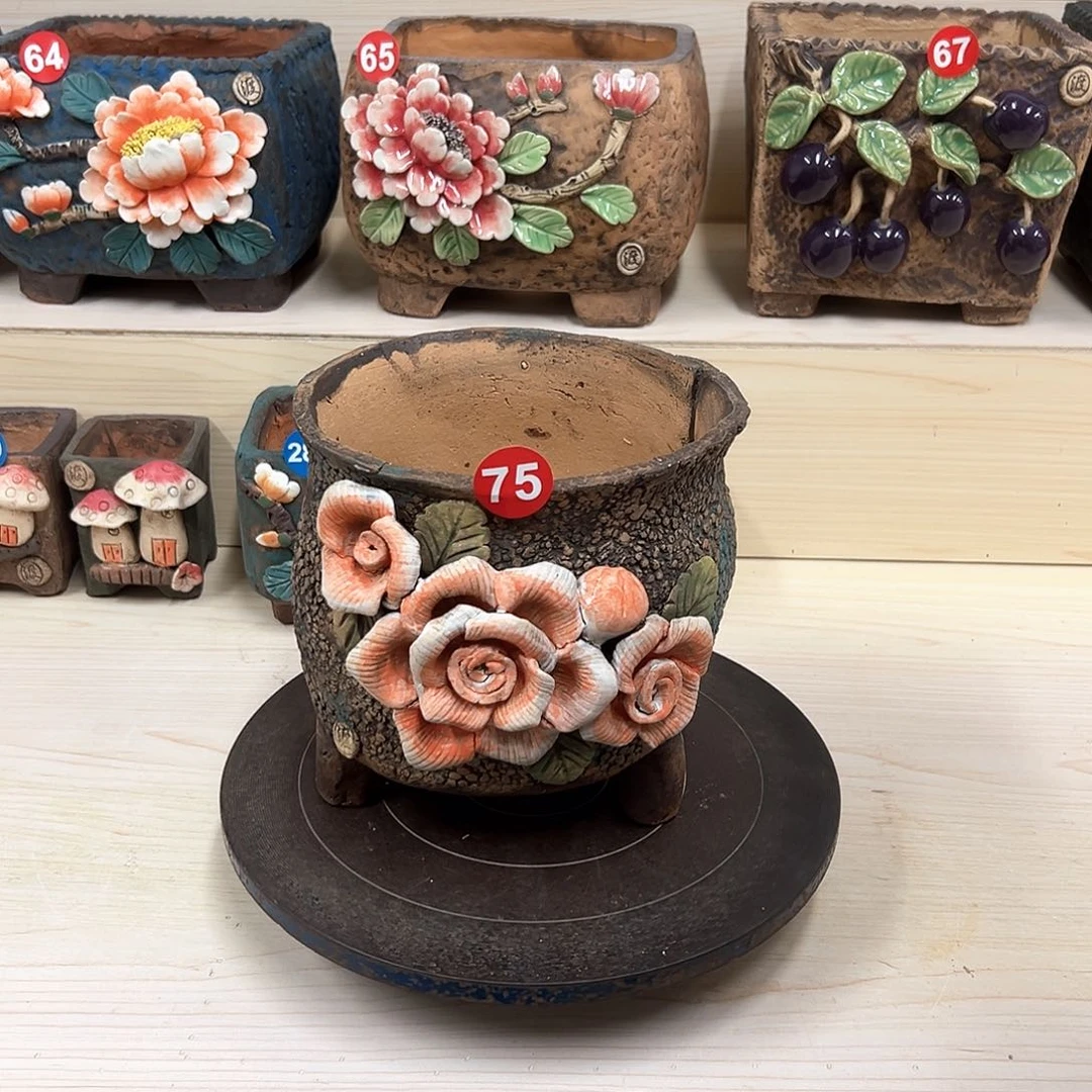 紫砂花盆秒杀75号内口 16外高17