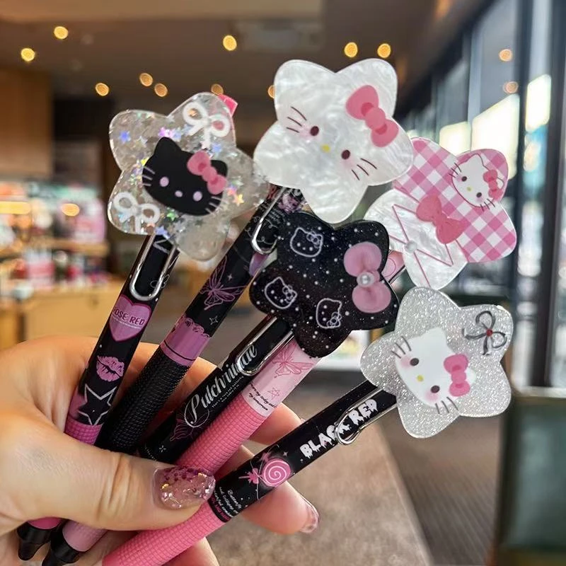 潮玩卡通可爱小兔按动少女心中性笔高颜值学生考试速干刷题圆珠笔