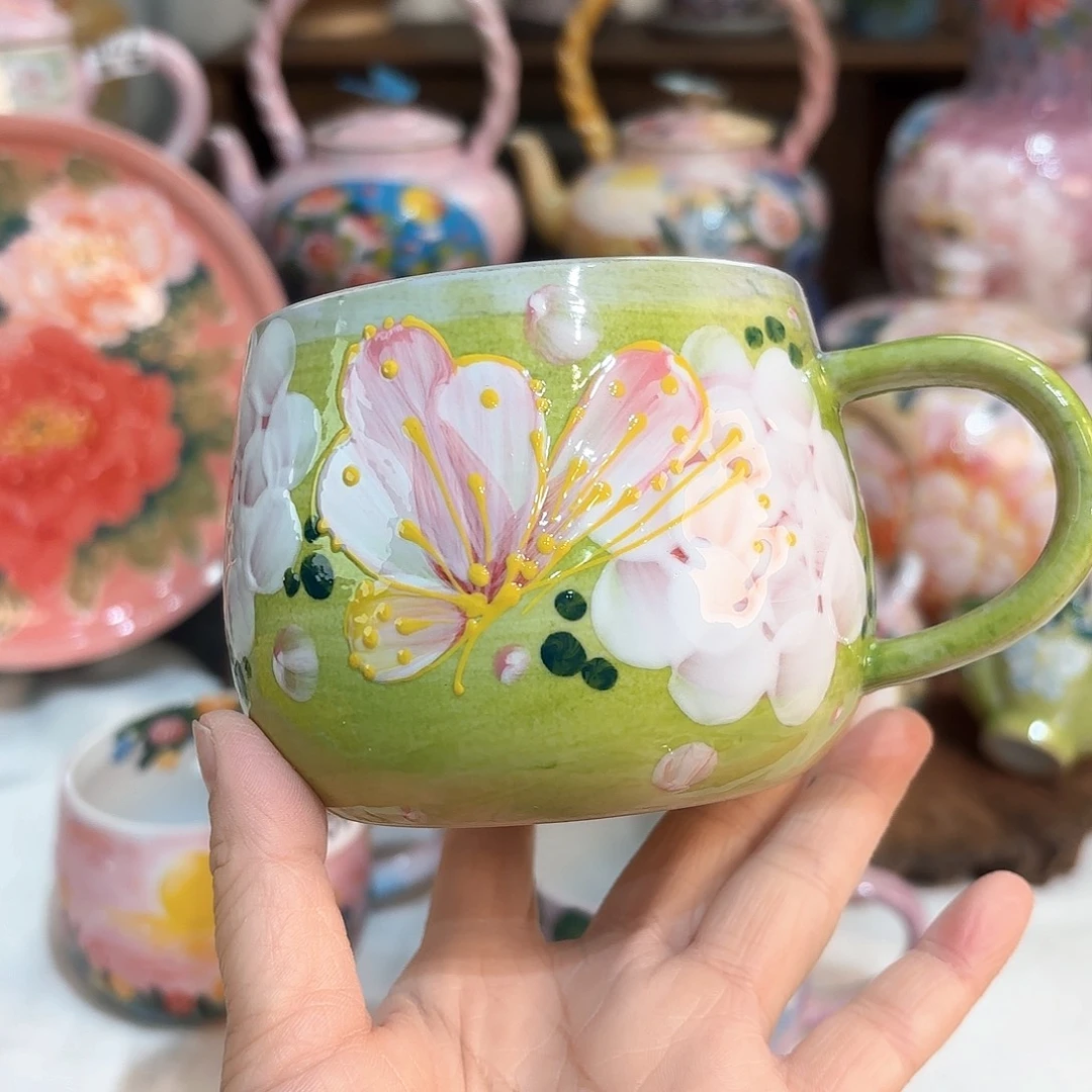 景德镇手绘高温釉下彩陶瓷茶具