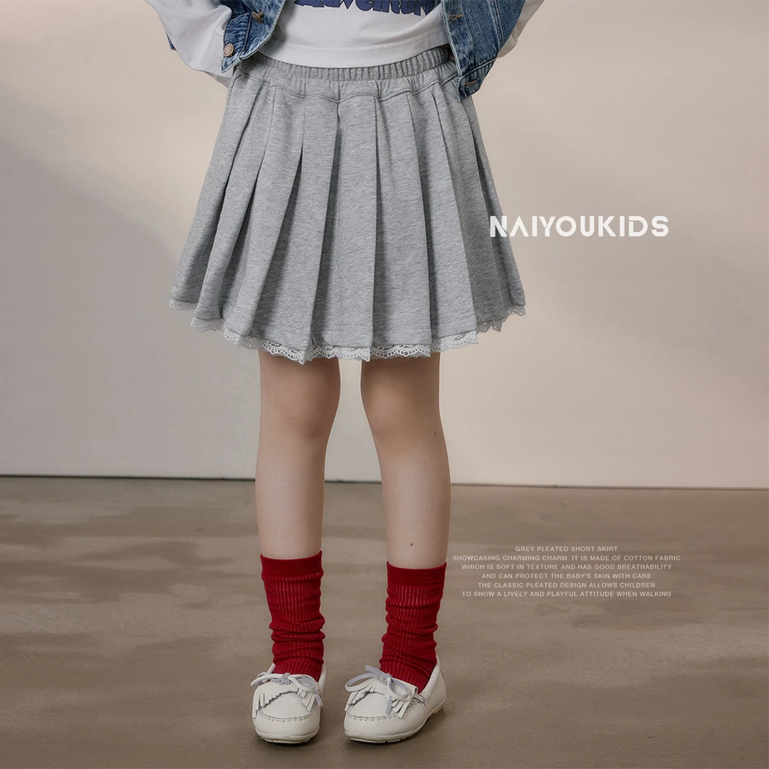 翘屁裙4】女童百褶裙2025春夏新款时尚洋气中大童半身裙K2450