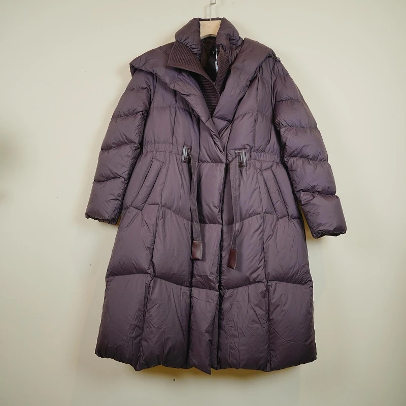 PARKVIEW/百芙川鹅绒服时尚休闲百搭女士连帽收腰中长款YK908-2