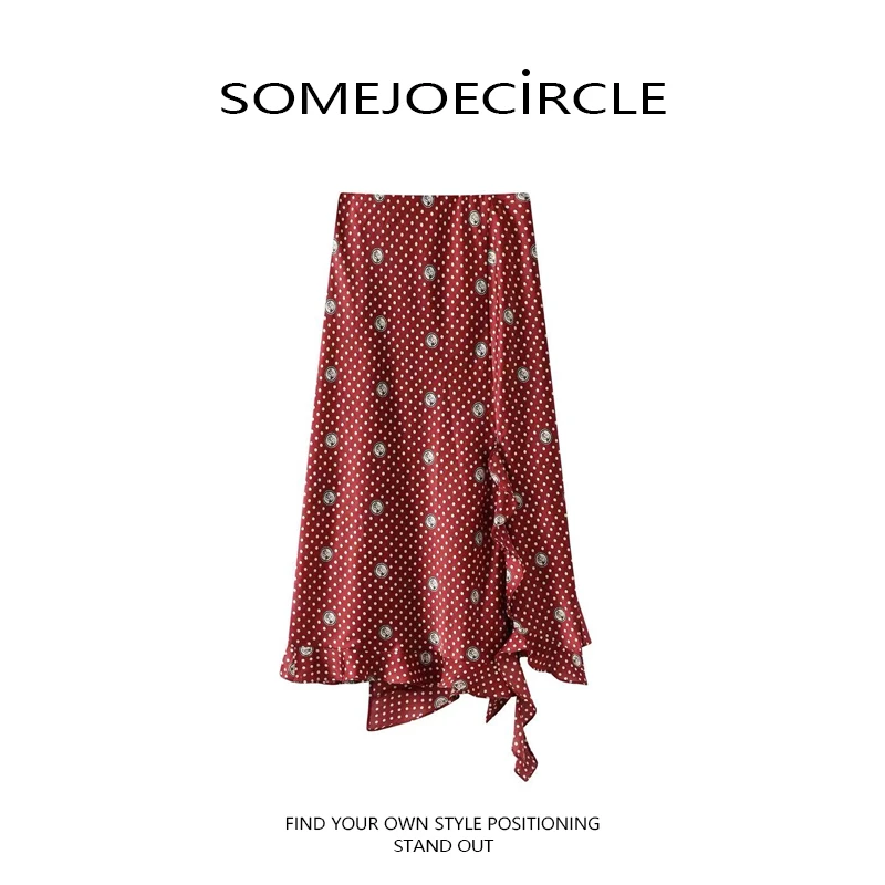 SOMEJOECIRCLE【小d原厂】半身裙25秋新款百搭时尚荷叶边裙子Z6813