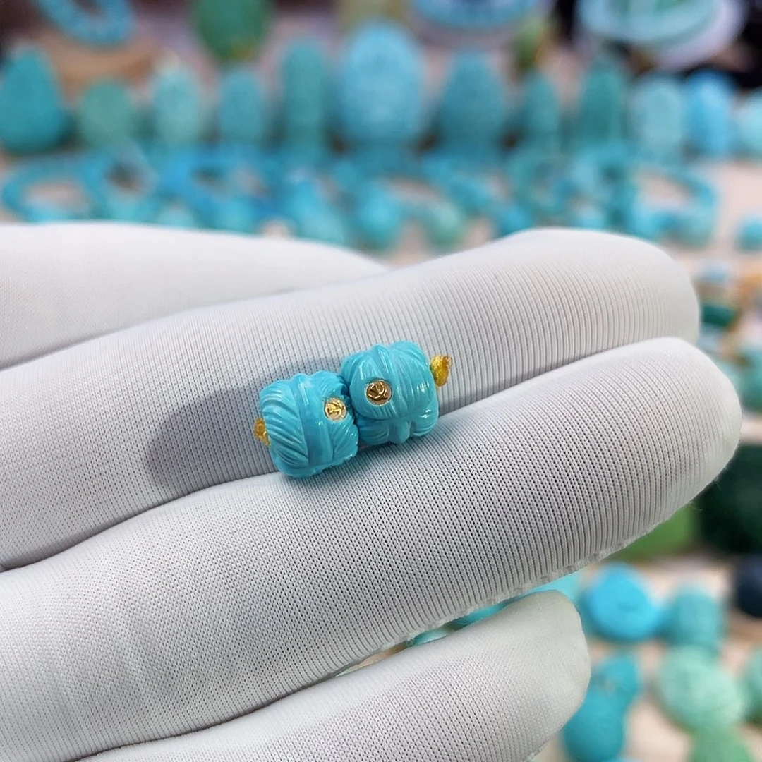 绿松石珠宝奇石未镶嵌?**亮