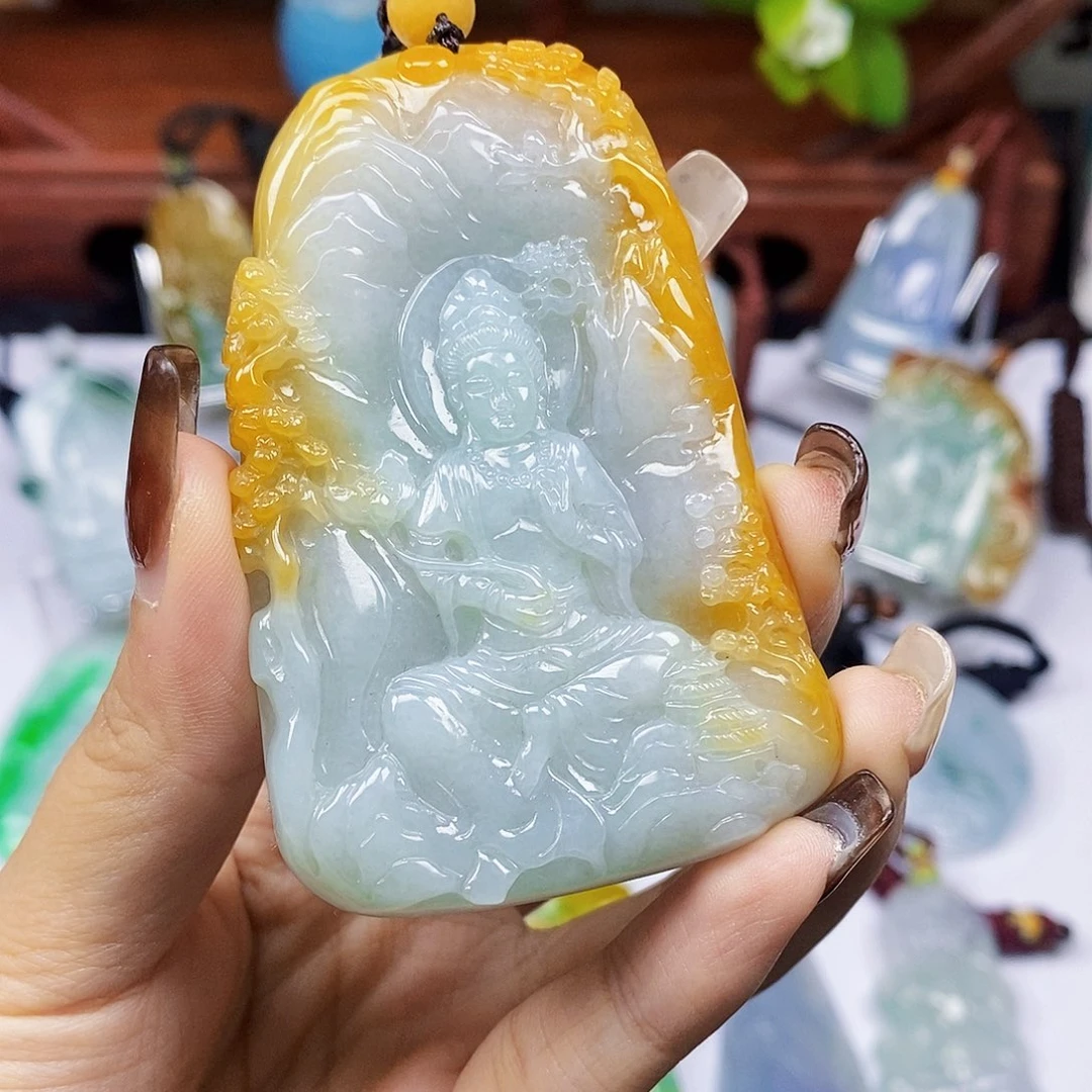 颈饰未镶嵌翡翠天然翡翠A货
