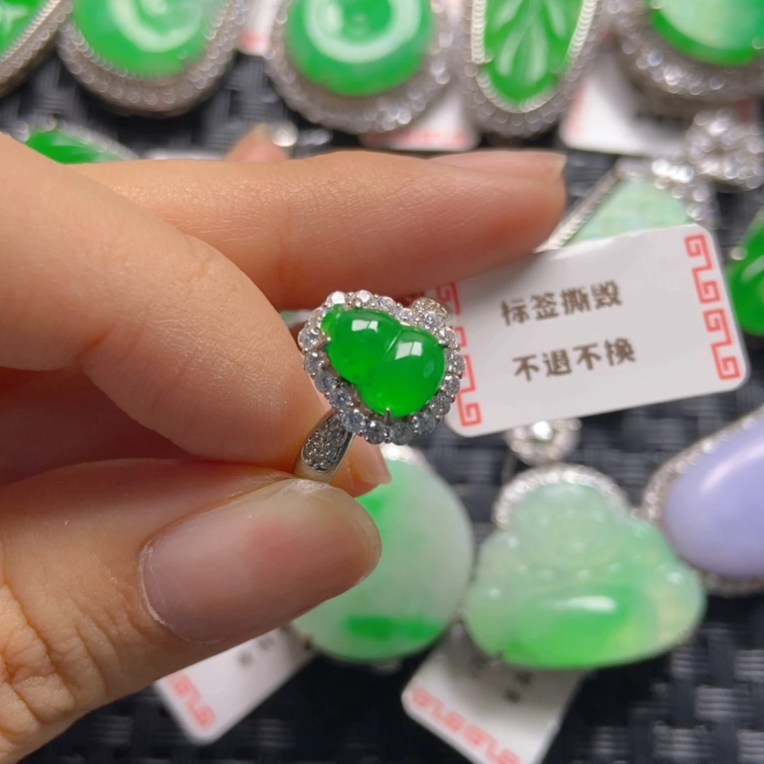 翡翠银S925镶嵌颈饰