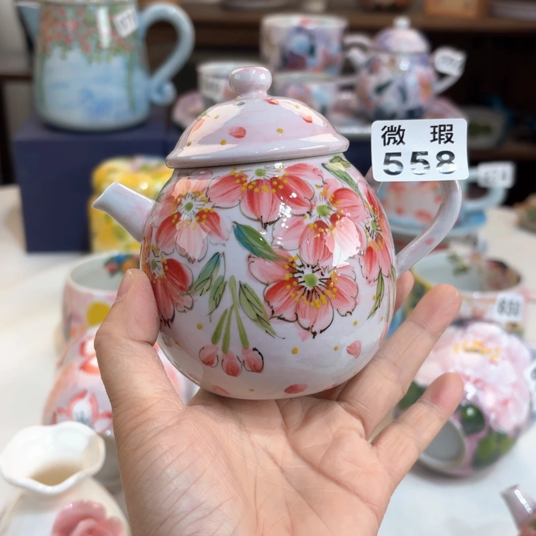 暮***y景德镇手绘高温釉下彩陶瓷茶具