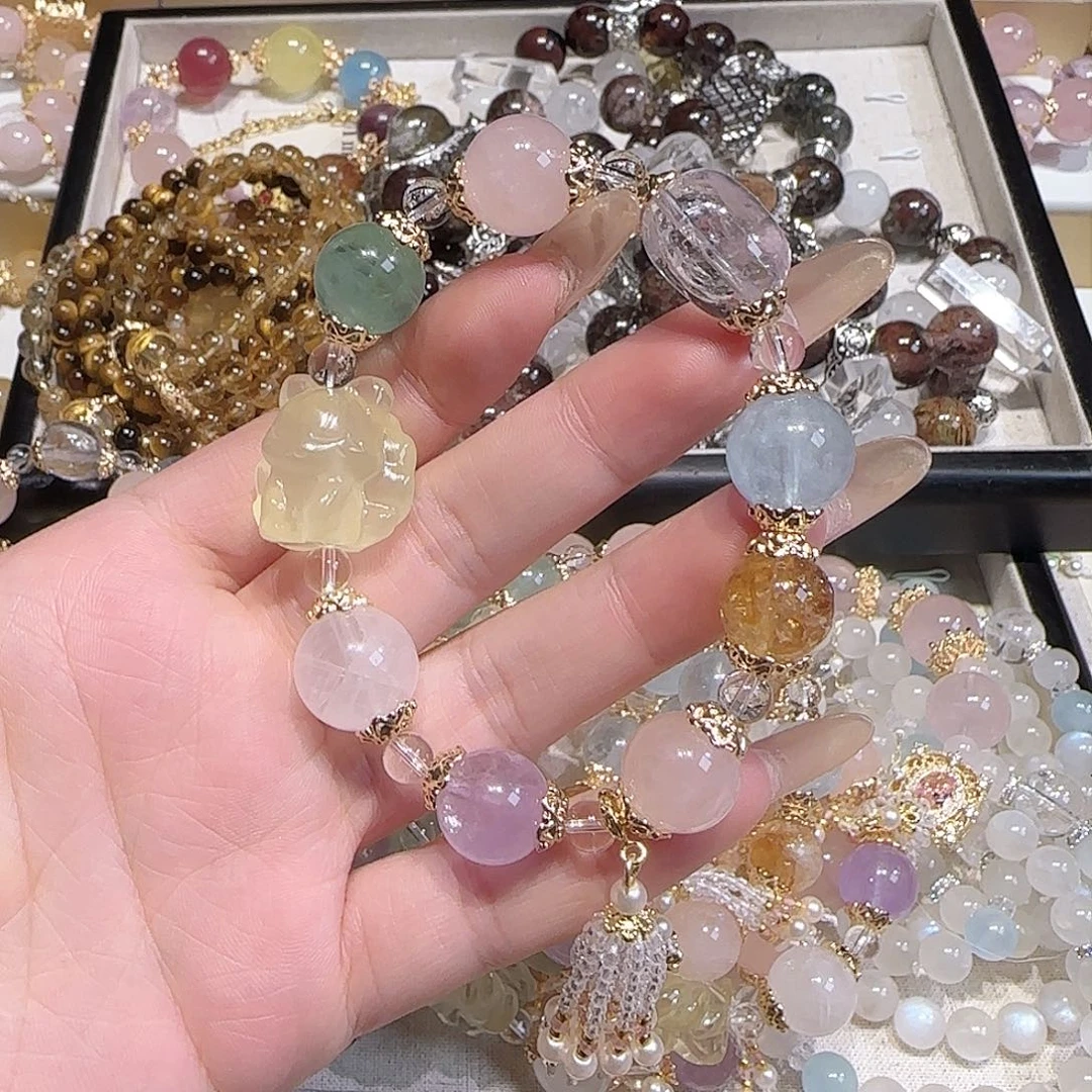 水晶手链未镶嵌吧